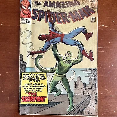 Buy The Amazing Spider-Man #20 1965 First Appearance Of The Scorpion • 319.44£