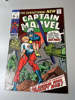 Buy Captain Marvel #20 (1970) Gil Kane Art, Vs. Hulk, 1st App. Rat Pack *FN/VF 7.0* • 11.85£
