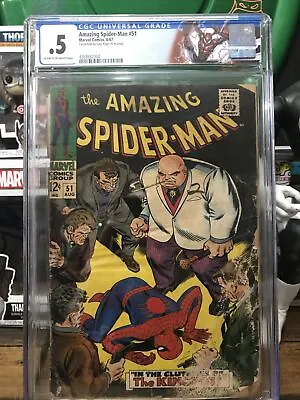 Buy Amazing Spider-Man 51 Cgc .5 Missing Centerfold & Page 16 2nd Kingpin • 62.46£