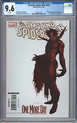 Buy Amazing Spider-Man #545, CGC 9.6 WHITE Pages - Djurdjevic Cover; One More Day • 30.82£
