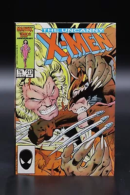 Buy Uncanny X-Men (1963) #213 Alan Davis Wolverine VS Sabretooth Cover Psylocke VF+ • 14.39£