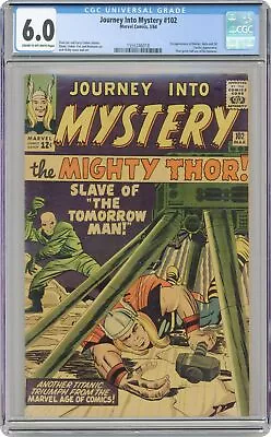 Buy Thor Journey Into Mystery #102 CGC 6.0 1964 1555246018 1st App. Sif • 743.96£