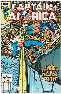 Buy Captain America 292 From 1984 By Marvel Comics 1st Appearance Of The Black Crow • 5.75£