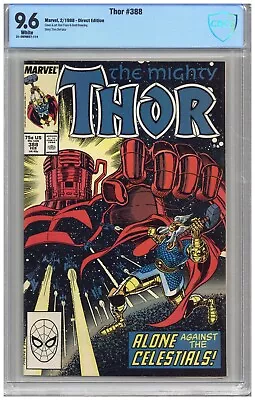 Buy Thor  #388   CBCS   9.6   NM+  White Pages   2/88  Direct Edition   See Photos • 55.29£