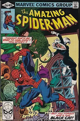 Buy Marvel Comics AMAZING SPIDER-MAN #204 Black Cat Appearance VF! • 14.23£