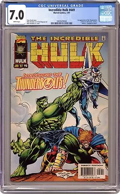 Buy Incredible Hulk #449 CGC 7.0 1997 3909928008 1st App. Thunderbolts • 58.50£