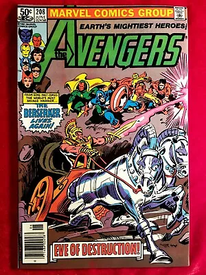 Buy 1981 The AVENGERS #208 NEWSSTAND 80s Thor Spiderman Vision App VIBRANT  NM • 10.13£