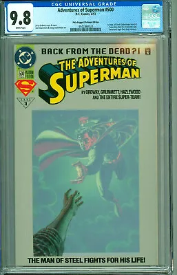 Buy Adventures Of Superman 500 CGC 9.8 Platinum Variant 1st Superboy Cyborg Steel  • 711.54£