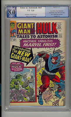 Buy Tales To Astonish #65 PGX 8.0 VF Unrestored Marvel Ant-Man Wasp Hulk CR/OW Pages • 112.59£