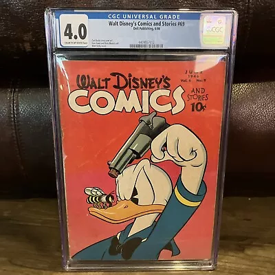 Buy Walt Disney’s Comics And Stories #69 CGC 4.0 1946 1st Chip N’ Dale Carl Barks • 239.86£