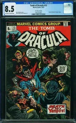 Buy Tomb Of Dracula 13 Uk Price Variant Cgc 8.5 Oww Pages Origin Of Blade 1973 B9 • 359.78£