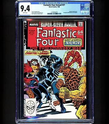 Buy Fantastic Four Annual #21 CGC 9.4 Black Bolt Speaks High Evolutionary 1988 NM • 63.06£