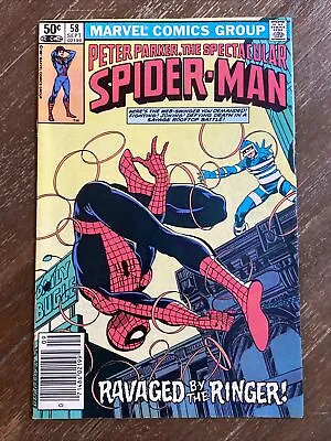 Buy The Spectacular Spider-Man #58N (Marvel 1981) 1st Beetle In New Battle Suit VF • 9.46£