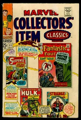 Buy Marvel COLLECTORS' ITEM Classics #11 Rpts FF 16 Strange Tales 120 Hulk 6 VG+ 4.5 • 7.99£