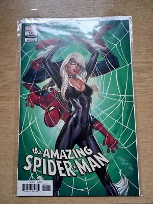 Buy Marvel The Amazing Spider-Man #10 2018 J. Scott Campbell Black Cat Variant • 15£