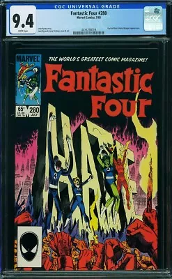 Buy FANTASTIC FOUR  #271  WHITE PAGES! CGC 9.4 HIGH Grade!     4016290019 • 24.87£