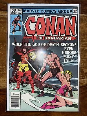 Buy Conan The Barbarian 120. 1981. 1st App Of Elrik, Yellow God Of Death. VFN- • 2.99£
