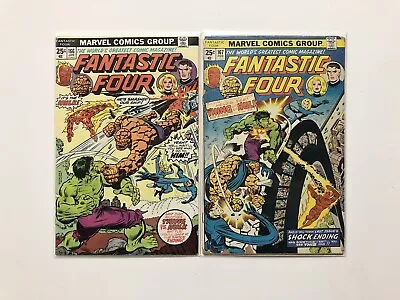 Buy Fantastic Four #166 & #167 (Marvel 1976) Hulk Appearance • 11.85£