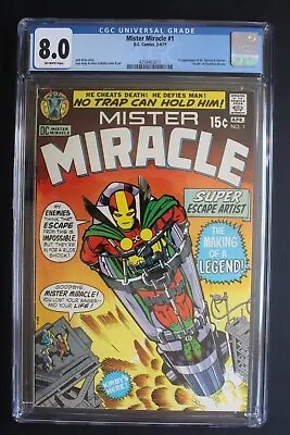 Buy MISTER MIRACLE #1 KIRBY 1971 MOVIE 4th World 1st MR MIRACLE & OBERON CGC VF 8.0 • 159.90£