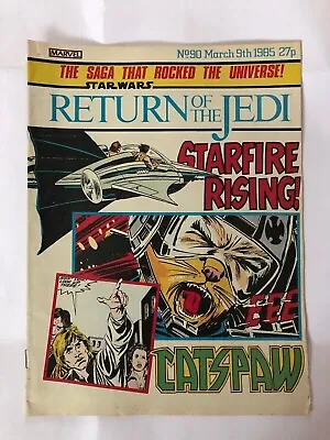 Buy STAR WARS RETURN OF THE JEDI #90 9th March 1985 Marvel Comic Weekly Magazine • 2.99£