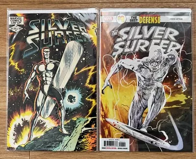 Buy 2 X Silver Surfer #1 One Shot Comics - Vol.2 (1982) + The Best Defense (2019) • 17.50£