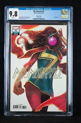 Buy Ms. Marvel #31 (2018) CGC 9.8 Hans Variant Cover! First Skunk Girl! • 80.42£