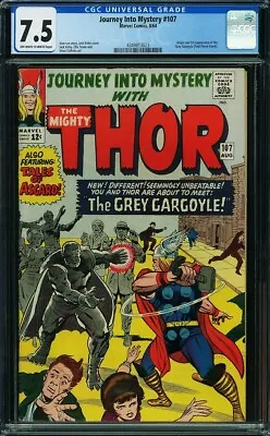 Buy Journey Into Mystery 107 Cgc 7.5 Oww Pages The 1st Grey Gargoyle And Origin C4 • 189.74£