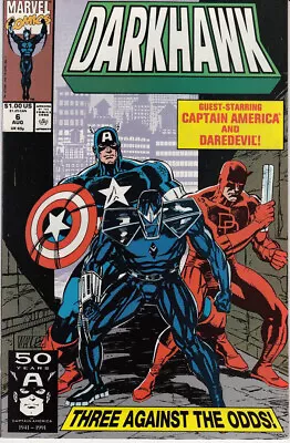 Buy Darkhawk # 6 (Guests: Daredevil, Captain America) (Mike Manley) (USA, 1991) • 4.28£