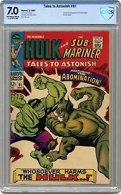 Buy Tales To Astonish #91 CBCS 7.0 1967 21-2FFD315-009 • 142.25£