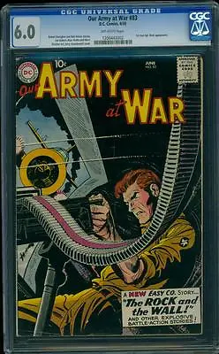 Buy Our Army At War 83 CGC 6.0 OW Silver Age Key DC Comic 1st App Sgt Rock IGKC L@@K • 6,350.78£