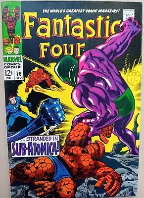 Buy Fantastic Four #76 - VFN- (7.5) - Marvel, 1968 - Cents With UK Stamp - Kirby Art • 36.99£