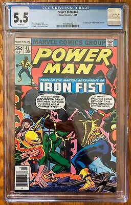Buy Power Man #48 CGC 5.5 (Marvel 1977) 1st Meeting Power Man & Iron Fist! • 31.62£