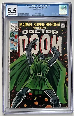 Buy Marvel Super-Heroes 20 CGC 5.5 Doctor Doom 1st Appearance Valeria 1969 • 316.97£