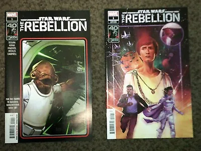 Buy Lot Of 2 Star Wars Rebellion 1 Variant & Reg Set - Marvel 2023 - Near Mint+ • 3.19£