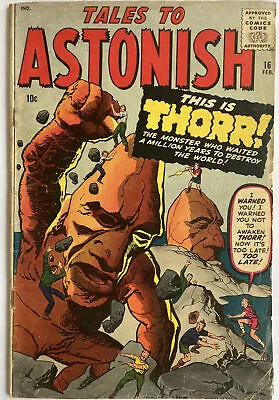 Buy Tales To Astonish #16 February 1961 Thorr The Unbelievable! Kirby And Ditko Art • 149.99£