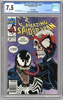 Buy Amazing Spider-Man #347 (1991) CGC 7.5 Newsstand Edition Featuring Venom • 72.98£