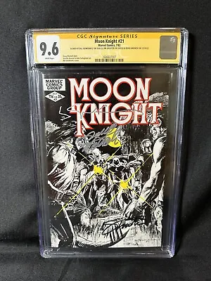 Buy MOON KNIGHT #21 CGC SS 9.6 WP (1982) - Signed Moench, Shooter, Sienkiewicz • 151.11£