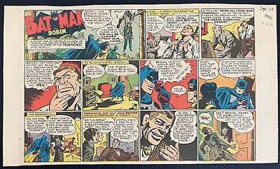 Buy RARE - BATMAN & ROBIN! - Sunday Page #152 - 1946 - BOB KANE - Half Page • 23.79£