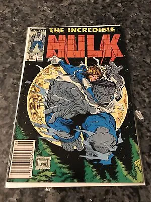 Buy Incredible Hulk #344 AWESOME COVER RARE NEWSSTAND VARIANT RIM TEAR SEE PICS • 30.86£