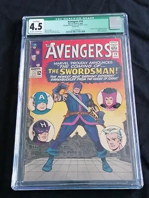 Buy Avengers 19 - August 1965 - Marvel Comics - 1st Print - CGC 4.5 VG+ Qualified • 89.77£