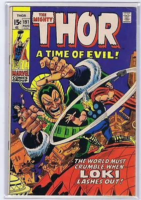 Buy Thor 191  5.0  Super Nice Glossy Ow Page Loki 1971 Kirby Nc • 10.24£