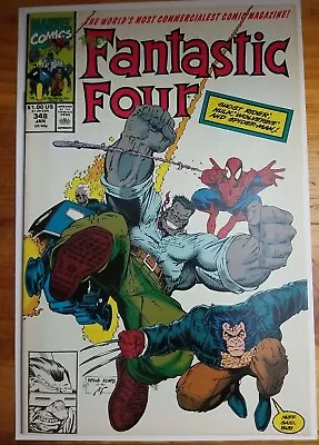 Buy Fantastic Four #348 (Marvel Comics, 1990) Lower Grade Hulk Wolverine Spider-Man • 2.89£