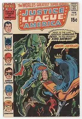 Buy Justice League Of America 87 DC 1971 FN Superman Batman Flash Hawkman Green Lant • 23.75£