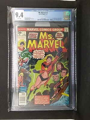 Buy Ms. Marvel #1 1st Carol Danvers As Ms. Marvel CGC 9.4 White Pages Marvel 1977 • 119.50£