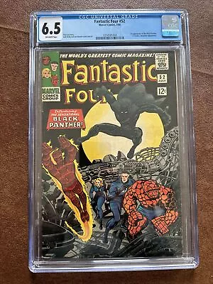 Buy Fantastic Four #52 Cgc 6.5 Off-white Pages 1st Appearance Black Panther 1966 • 642.52£