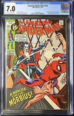 Buy Amazing Spider-Man #101 CGC FN/VF 7.0 1st Full Appearance Of Morbius! Marvel • 356.66£