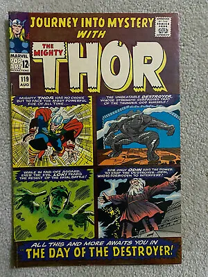 Buy Marvel - Journey Into Mystery #119 (1965) Thor Loki Destroyer & Odin • 158.59£