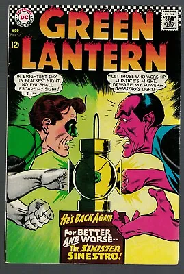 Buy Dc Comics Green Lantern 6.5 FN+  Sinestro Justice League 1967 • 37.99£