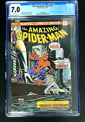 Buy Amazing Spider-man #144 Cgc 7.0 Vf Marvel Comics 1975  Cyclone • 51.95£