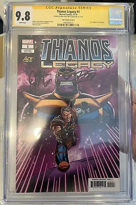 Buy THANOS LEGACY #1 CGC 9.8 SS JIM STARLIN ~ RON LIM ~ ACE Comic Con VARIANT COVER • 134.40£